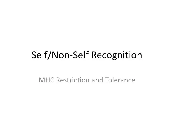 self non self recognition