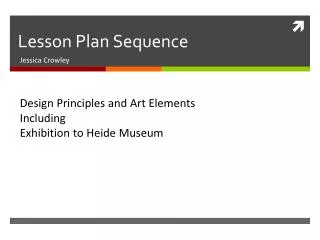 Lesson Plan Sequence