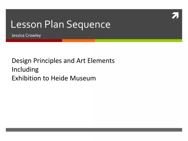 lesson plan sequence
