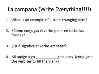 La campana ( Write Everything !!!!)