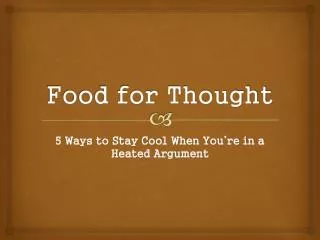food for thought