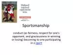 Sportsmanship - slide 1