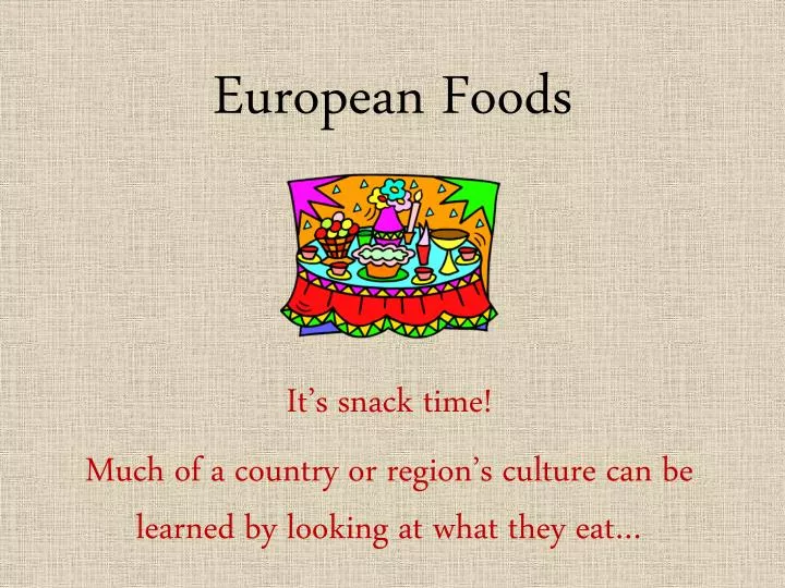 european foods