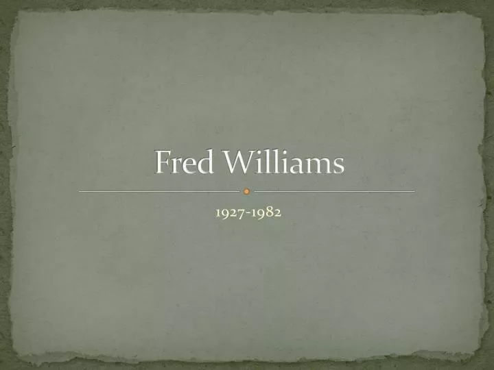 fred williams