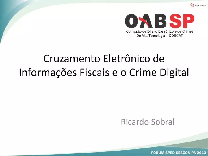 cruzamento eletr nico de informa es fiscais e o crime digital