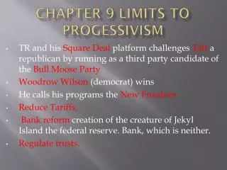 Chapter 9 limits to progessivism