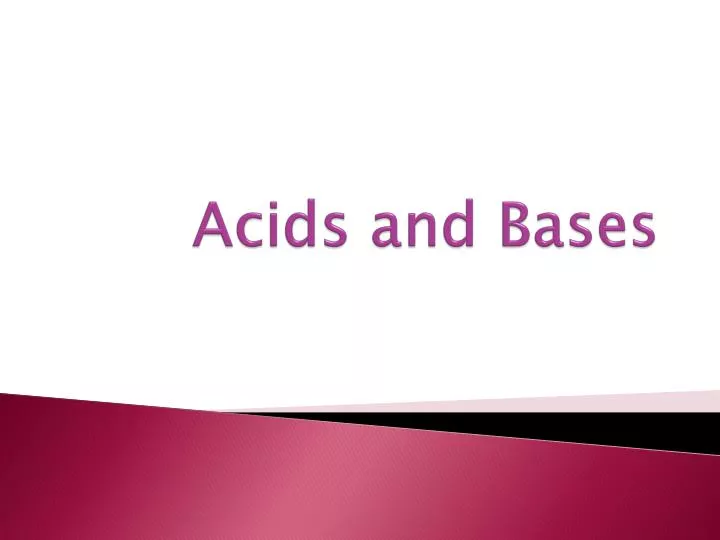 acids and bases