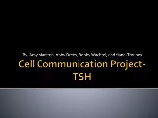 Cell Communication Project - TSH