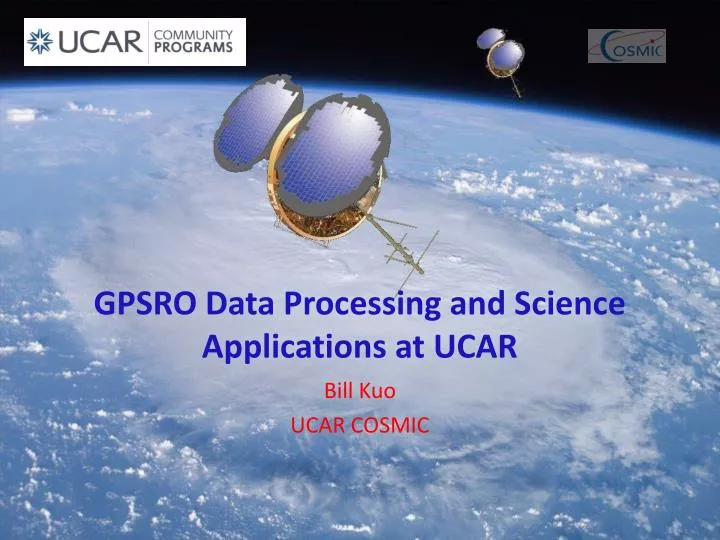 gpsro data processing and science applications at ucar