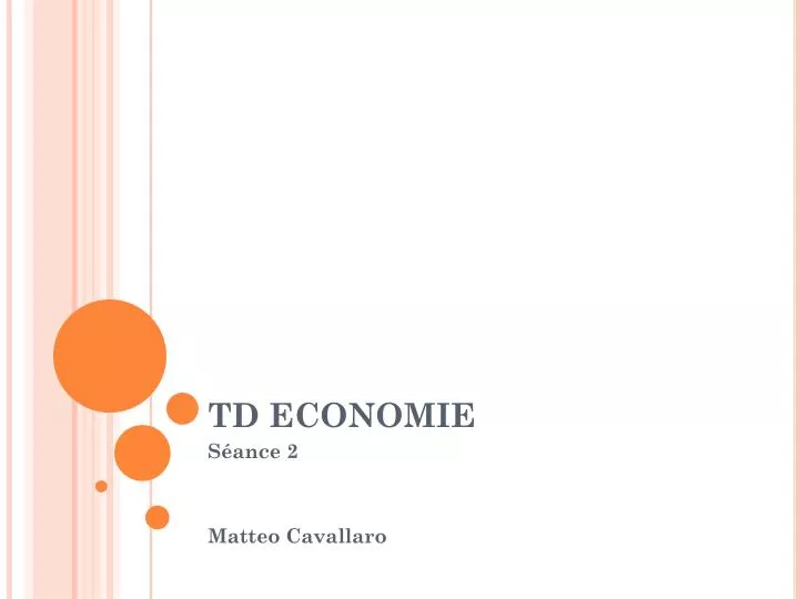 td economie