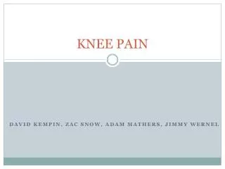 knee pain