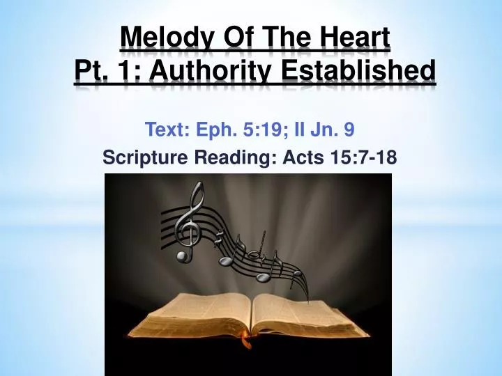 melody of the heart pt 1 authority established