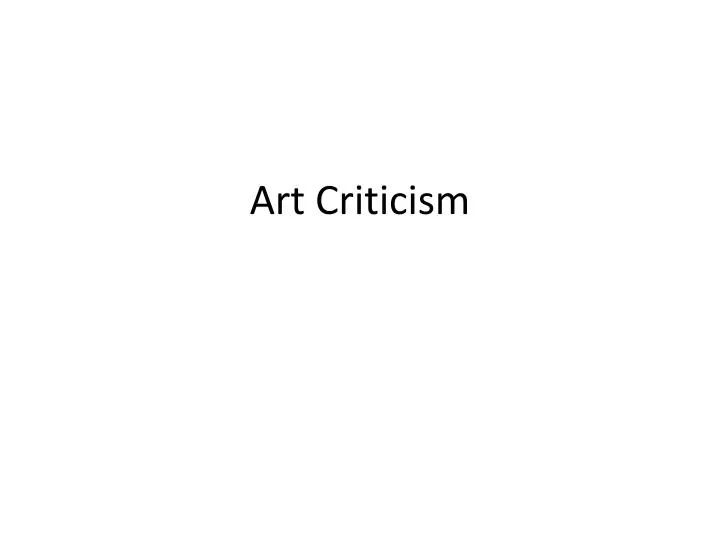 art criticism