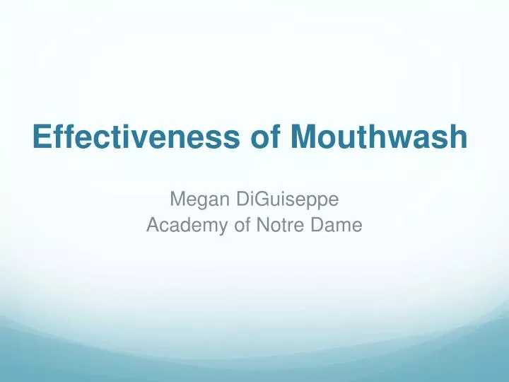 effectiveness of mouthwash