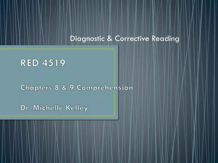 red 4519 chapters 8 9 comprehension dr michelle kelley