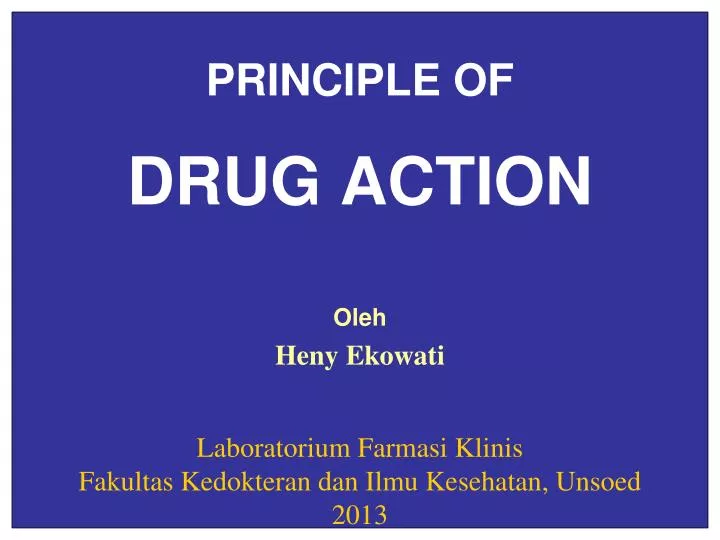 principle of drug action