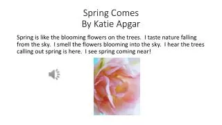 Spring Comes By Katie Apgar