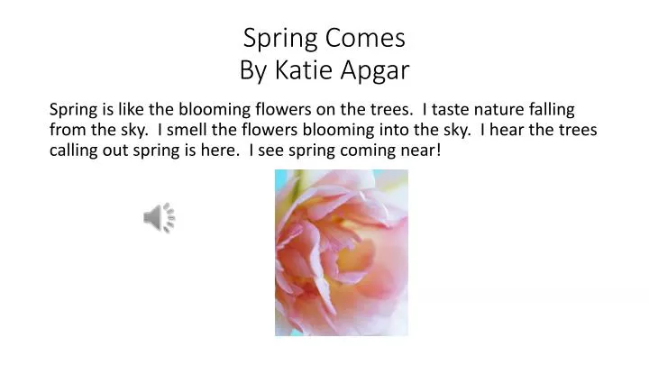 spring comes by katie apgar