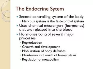 The Endocrine Sytem