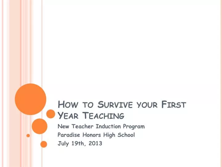 how to survive your first year teaching