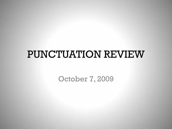 punctuation review