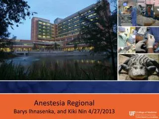 Anestesia Regional Barys Ihnasenka , and Kiki Nin 4/27/2013