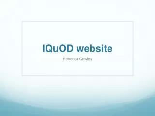 IQuOD website