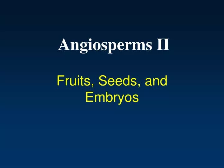 angiosperms ii