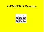 GENETICS Practice