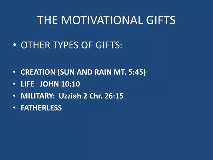 the motivational gifts