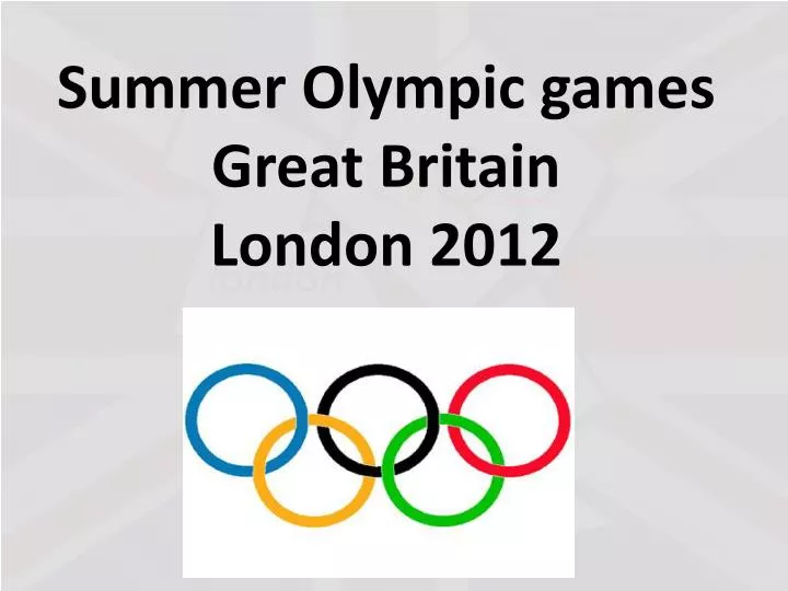summer olympic games great britain london 2012