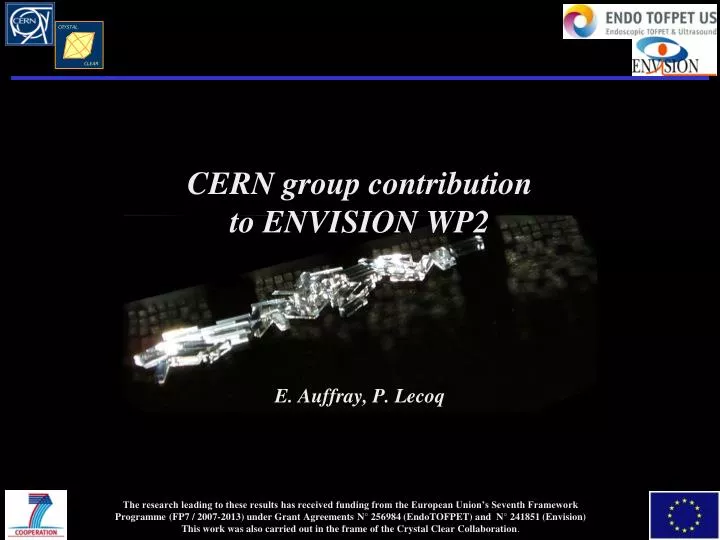 cern group contribution to envision wp2