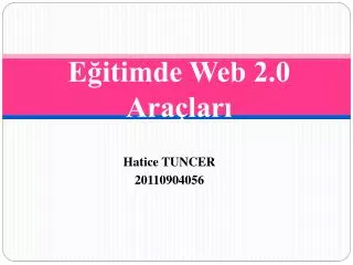 e itimde web 2 0 ara lar