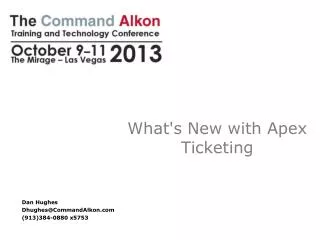 What's New with Apex Ticketing