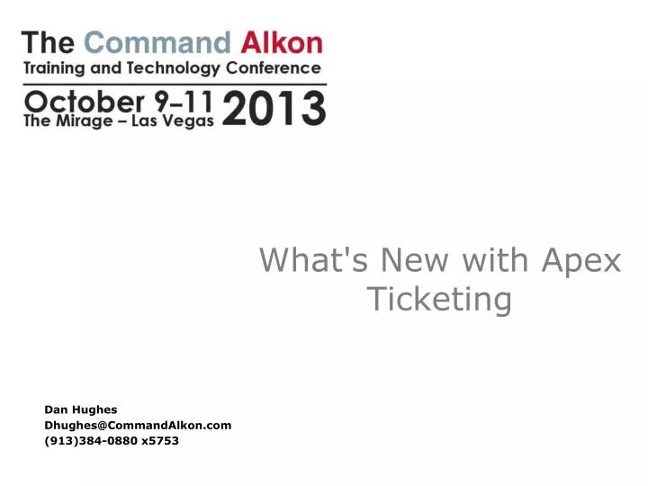 what s new with apex ticketing