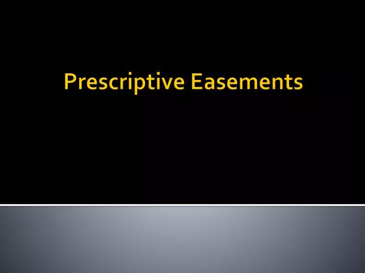 prescriptive easements