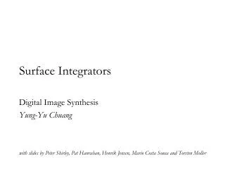 Surface Integrators
