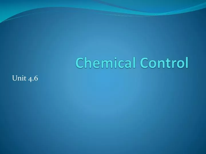 chemical control
