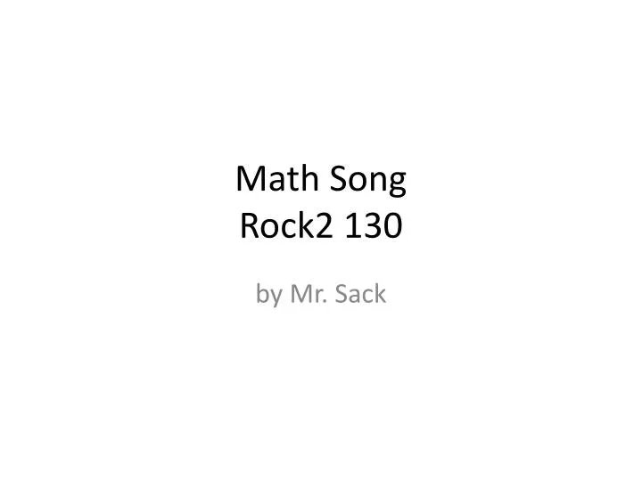 math song rock2 130