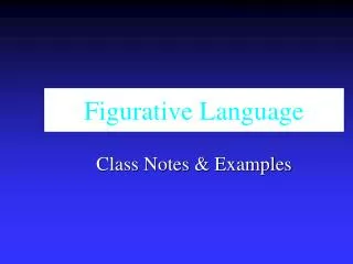 Figurative Language