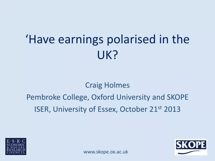 have earnings polarised in the uk