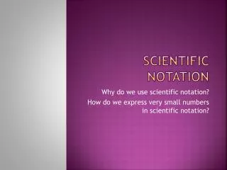 scientific notation