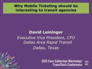 Why Mobile Ticketing should be interesting to transit agencies