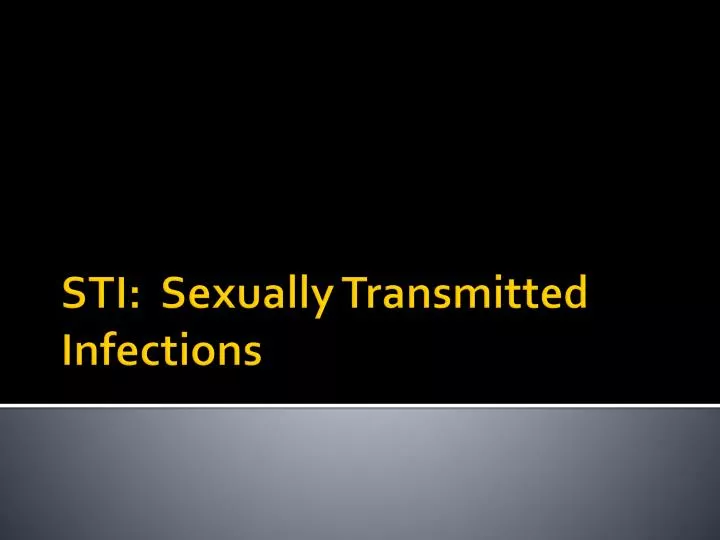 sti sexually transmitted infections