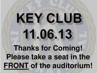 Key Club 11.06.13