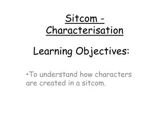 Learning Objectives: