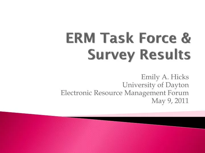 erm task force survey results