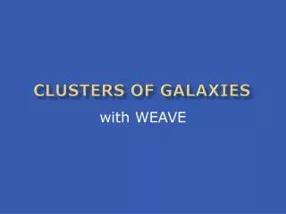 Clusters of galaxies