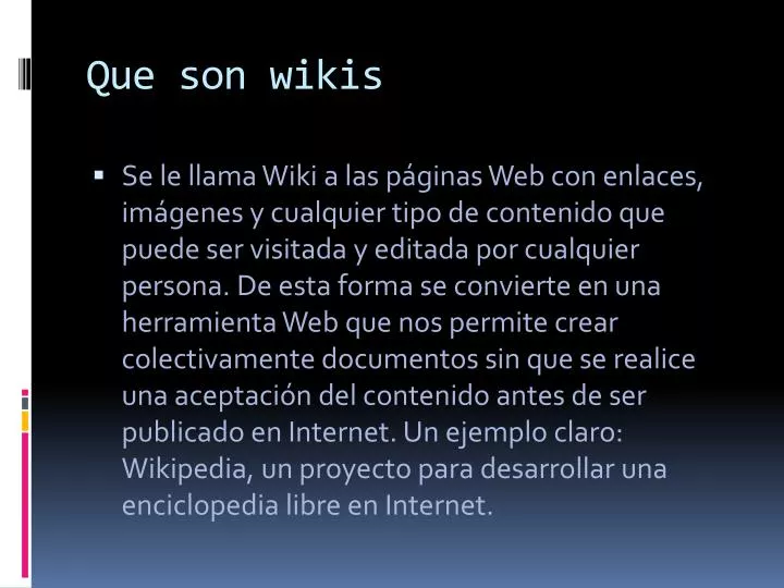 que son wikis