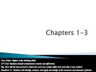 Chapters 1-3